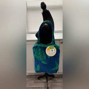 NWT C&C California 100% Cotton Beach Towel 2-in-1 Tote Bag